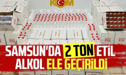 Samsun'da 2 ton etil alkol ele geçirildi