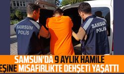 Samsun'da 9 aylık hamile eşine misafirlikte dehşeti yaşattı