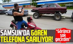 Samsun'da gören telefona sarılıyor: "Görünce şok geçirdim"