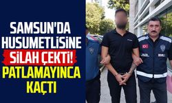 Samsun'da husumetlisine silah çekti, patlamayınca kaçtı