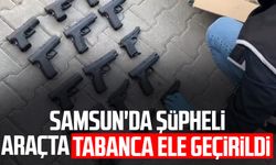 Samsun'da şüpheli araçta tabanca ele geçirildi