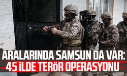 Aralarında Samsun da var: 45 ilde terör operasyonu