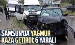 Samsun'da yağmur kaza getirdi: 6 yaralı