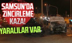 Samsun'da zincirleme kaza! Yaralılar var