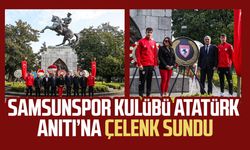 Samsunspor Kulübü Atatürk Anıtı'na çelenk sundu