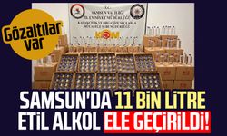 Samsun'da 11 bin litre etil alkol ele geçirildi! Gözaltılar var