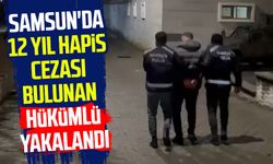 Samsun'da 12 yıl hapis cezası bulunan hükümlü yakalandı