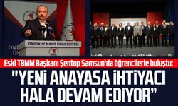 Eski TBMM Başkanı Mustafa Şentop Samsun'da öğrencilerle buluştu