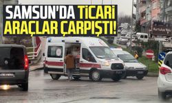 Samsun'da ticari araçlar çarpıştı!