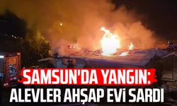 Samsun Vezirköprü'de yangın: Alevler ahşap evi sardı