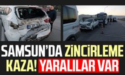 Samsun Tekkeköy'de zincirleme kaza! Yaralılar var