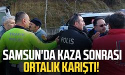 Samsun Canik'te kaza sonrası ortalık karıştı!