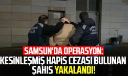 Samsun'da operasyon: Kesinleşmiş hapis cezası bulunan şahıs yakalandı!