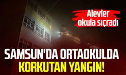 Samsun Tekkeköy'de ortaokulda korkutan yangın! Alevler okula sıçradı