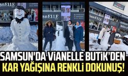 Samsun'da vianELLE Butik çalışanlarından kar yağışına renkli dokunuş!