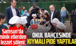 Samsun'da minik ellerden lezzet şöleni: Kıymalı pide yaptılar