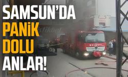 Samsun'da depoda yangın paniği!
