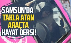 Samsun'da minik şoförler göreve hazır! Takla atan araçta hayat dersi