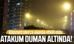 Dumanlar Atakum'u sardı! Kilometrelerce alanda etkili oldu