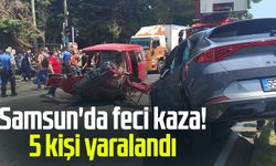 Samsun'da feci kaza! Aynı aileden 5 kişi yaralandı