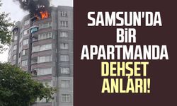 Samsun'da bir apartmanda dehşet anları!