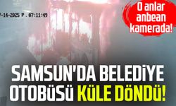 Samsun'da belediye otobüsü küle döndü! O anlar anbean kamerada!