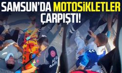Samsun Canik'te motosikletler çarpıştı!