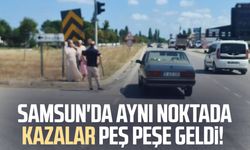 Samsun'da aynı noktada kazalar peş peşe geldi!