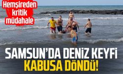 Samsun’da deniz keyfi kabusa döndü! Hemşireden kritik müdahale