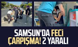Samsun'da feci çarpışma! 2 yaralı