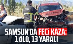 Samsun'da feci kaza: 1 ölü, 13 yaralı