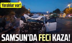 Samsun'da feci kaza! Traktör ile otomobil çarpıştı