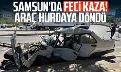 Samsun'da feci kaza! Araç hurdaya döndü: Ağır yaralandı
