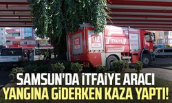 Samsun'da itfaiye aracı yangına giderken kaza yaptı!