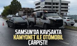 Samsun'da kavşakta kamyonet ile otomobil çarpıştı!