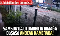 Samsun’da otomobilin ırmağa düşüşü anbean kamerada!