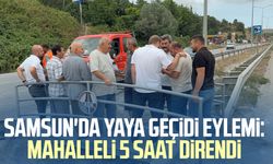 Samsun'da yaya geçidi eylemi: Mahalleli 5 saat direndi