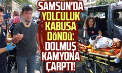 Samsun'da yolculuk kabusa döndü: Dolmuş kamyona çarptı!
