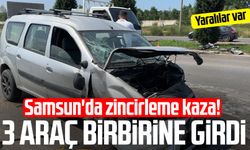 Samsun Tekkeköy'de zincirleme kaza! 3 araç birbirine girdi