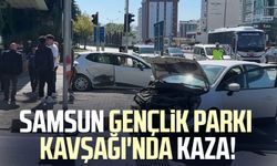 Samsun Gençlik Parkı Kavşağı'nda kaza! Otomobiller çarpıştı