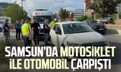Samsun İlkadım’da motosiklet ile otomobil çarpıştı