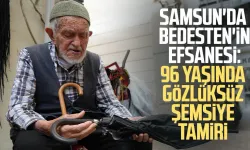 Samsun'da Bedesten'in efsanesi: 96 yaşında gözlüksüz şemsiye tamiri