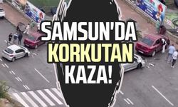 Samsun İlkadım'da korkutan kaza!