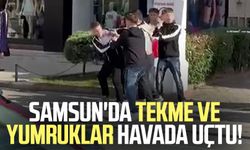 Samsun'da tekme ve yumruklar havada uçtu!