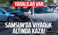 Samsun'da viyadük altında kaza! 4 yaralı