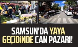 Samsun'da yaya geçidinde can pazarı! Kaza anı kamerada