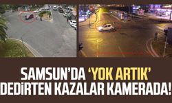 Samsun'da kavşaklarda kader anları: Anbean kamerada