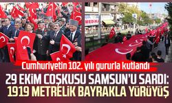 29 Ekim coşkusu Samsun’u sardı: 1919 metrelik bayrakla yürüyüş