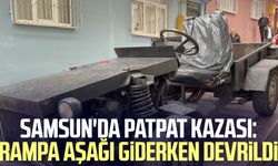 Samsun'da patpat kazası:  Rampa aşağı giderken devrildi