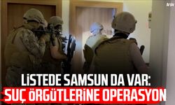 Listede Samsun da var: Suç örgütlerine operasyon